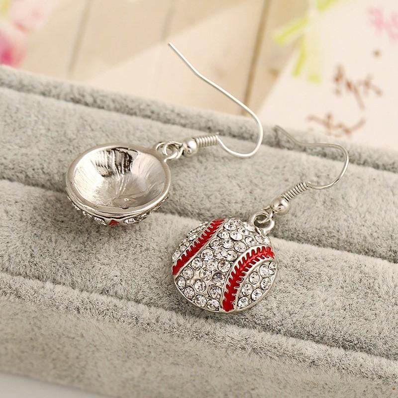 Basketball Water Pendant Earrings For Women With Fashionable Sport Elements And Trendy Look