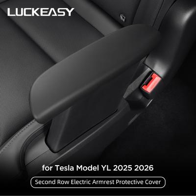 For Tesla Model Y L 6 Seats 2025-2026 Car Armrest Protective Cover Auto Accessories Second Row Electric Armrest Protector Pad