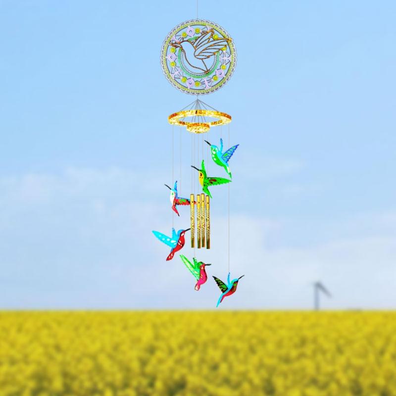 Little Hummingbird Glossy Silicone Mold Wall-mounted Wind Chime Mold DIY Keychain Pendant Epoxy Resin Crafting Mold