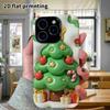 Phone Case: 2D Flat Design Suitable for iPhone 18 17 16 15 14 13 Pro Protective Case, 3D Christmas Tree, Perfect Festive Gift for Christmas and Hallow