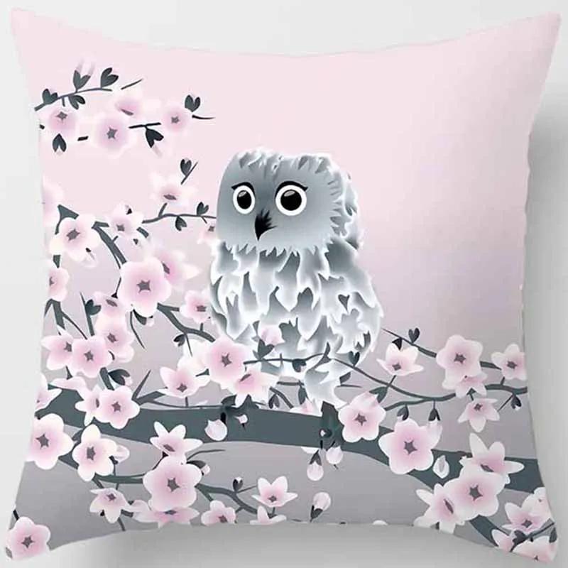 Beautiful Cherry Tree Square Pillowcase Cushion Cover for Home Decor, Car Sofa   45cm*45cm