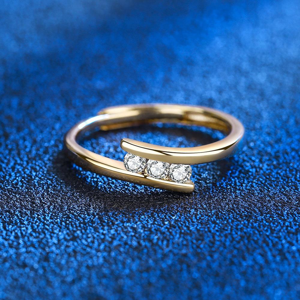 Three Lives Three Worlds Destiny Crystal Ring Creative Women Finger Ring Fashion Jewelry Accessory opening adjustable золотой