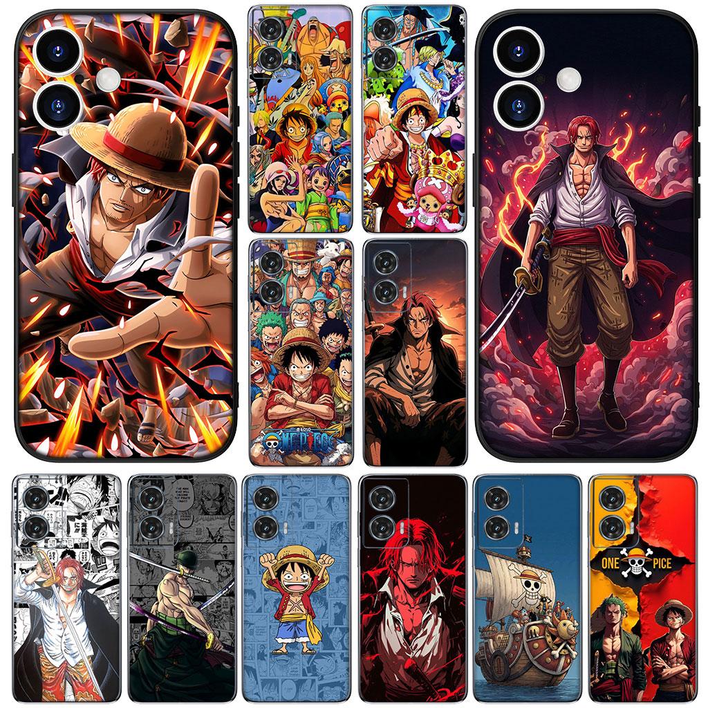 Shanks Red Hair One Pieces Luffy Zoro for Motorola Moto G82 G20 G22 G23 G32 G9 G8 G7 Power Plus G41 G52 G30 G71 E22 E13Case