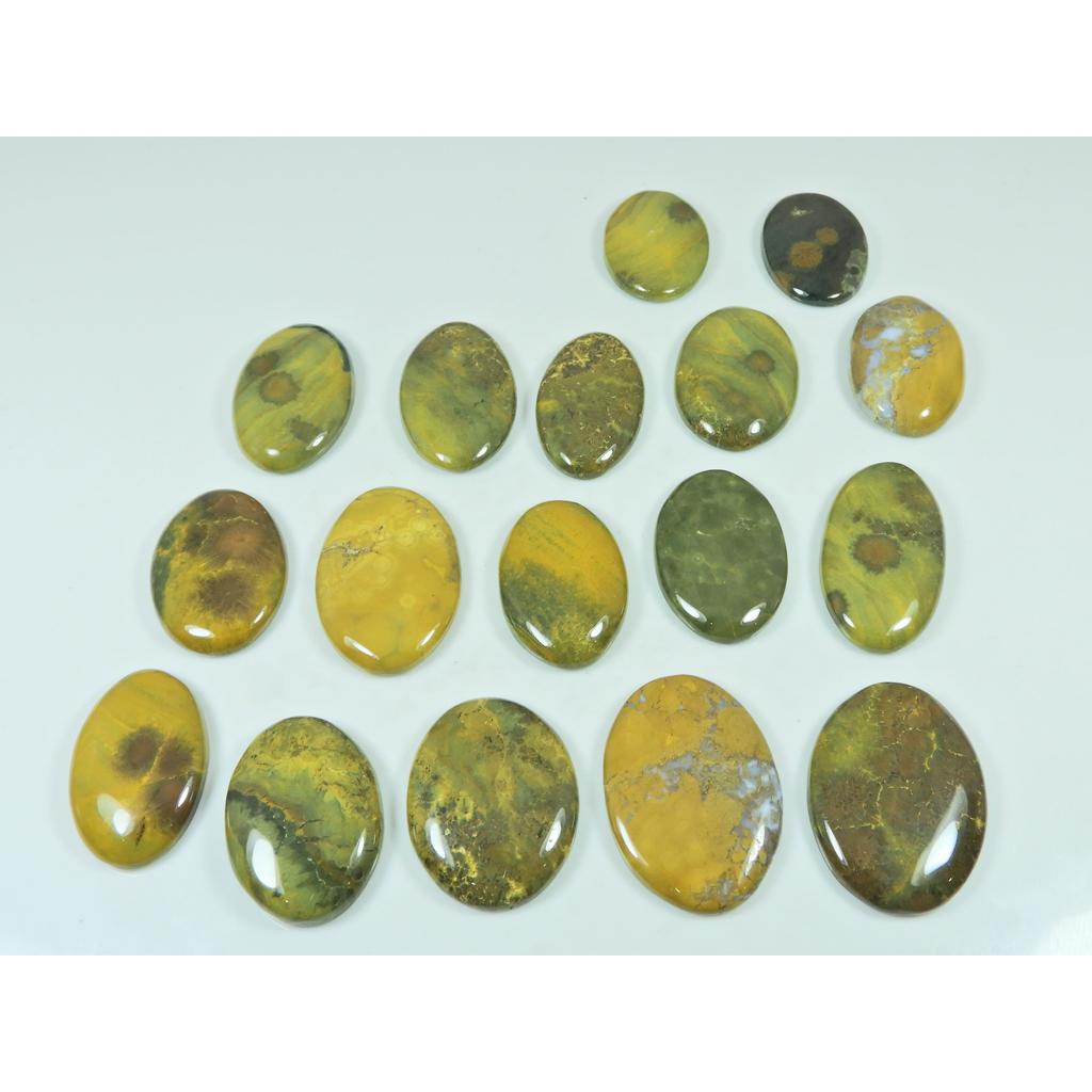 416Cts.Natural Ocean Jasper Oval Shape Cabochon Loose Gemstone 17 Pcs Lot C-3487