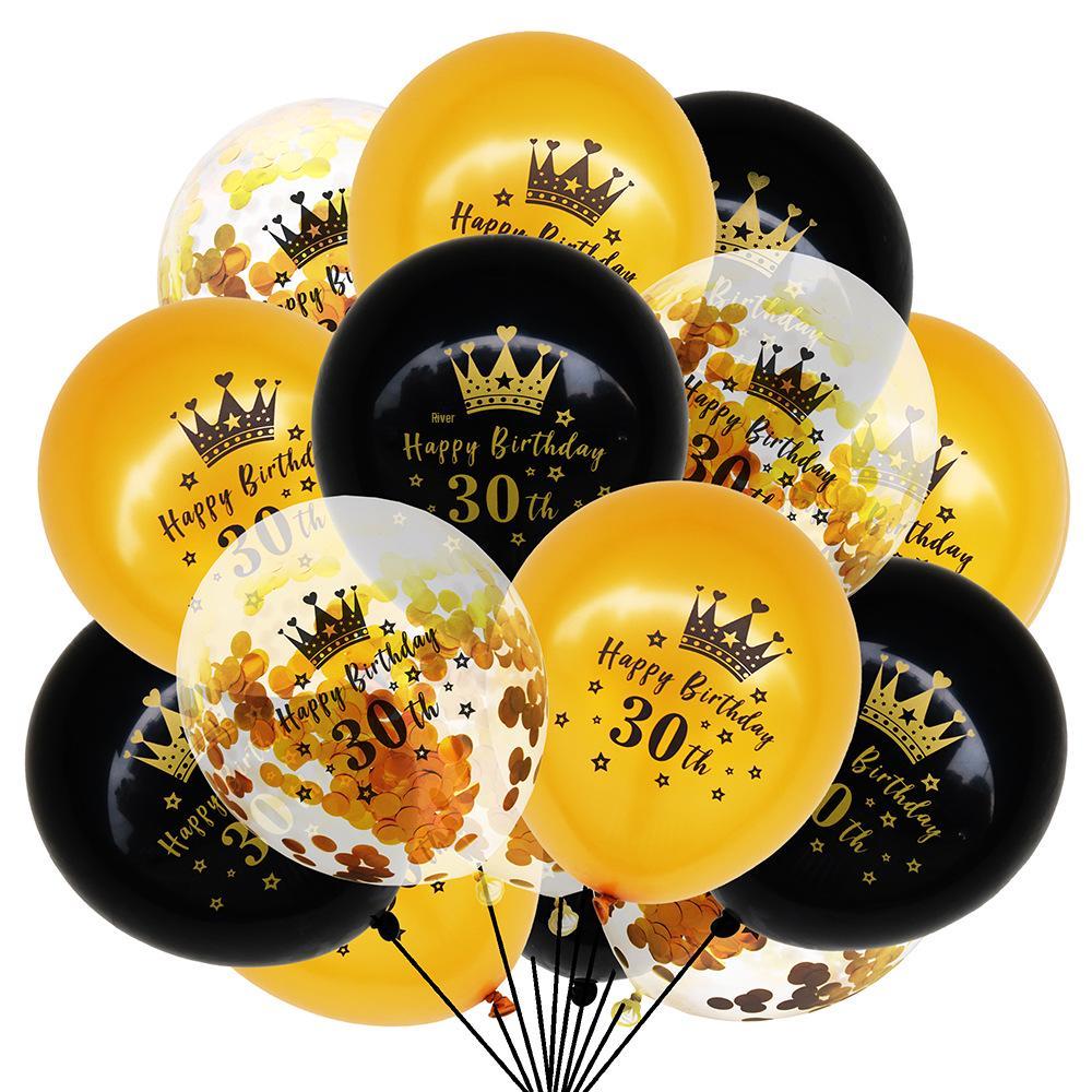 16-60 Year Old Birthday Balloon Confetti Set