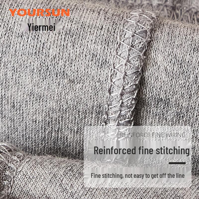 Yier Shuang Men's 100% Cotton Antibacterial Thermal Long Johns (2-Pack)