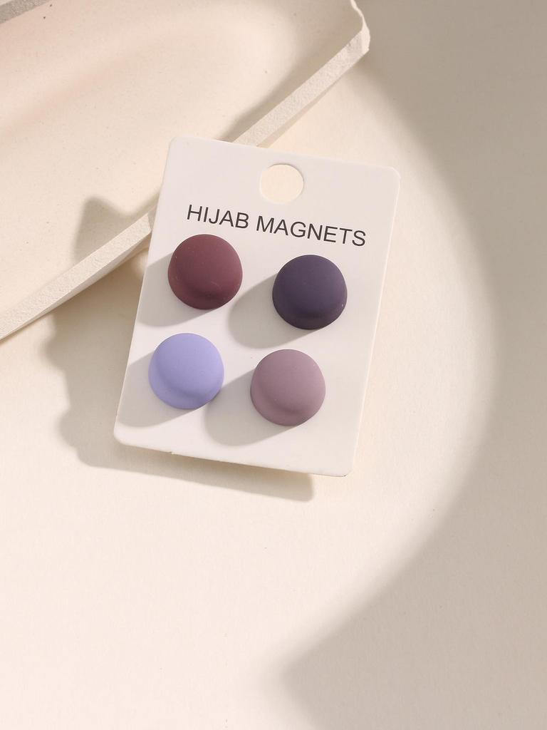 Colorful Magnetic Clasp Brooch Set: Strong Round Magnet Buckle for Shawls and Scarves