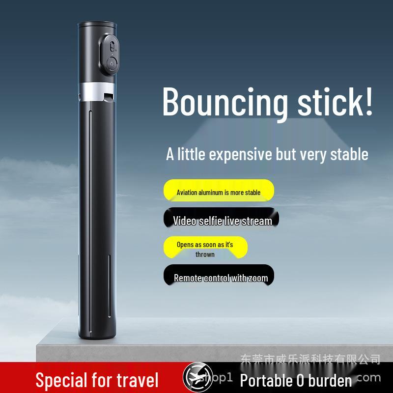Aluminum Bluetooth Selfie Stick with Remote & Floor Tripod