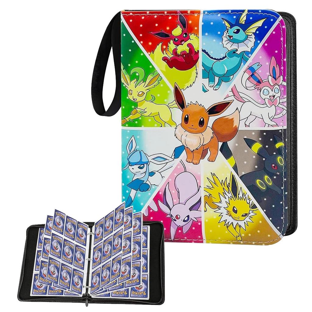 Card Album with Zipper, 9-Pocket 50 Pages Holds 900 Cards, Wear-Resistant and Waterproof, Ideal for Collectors