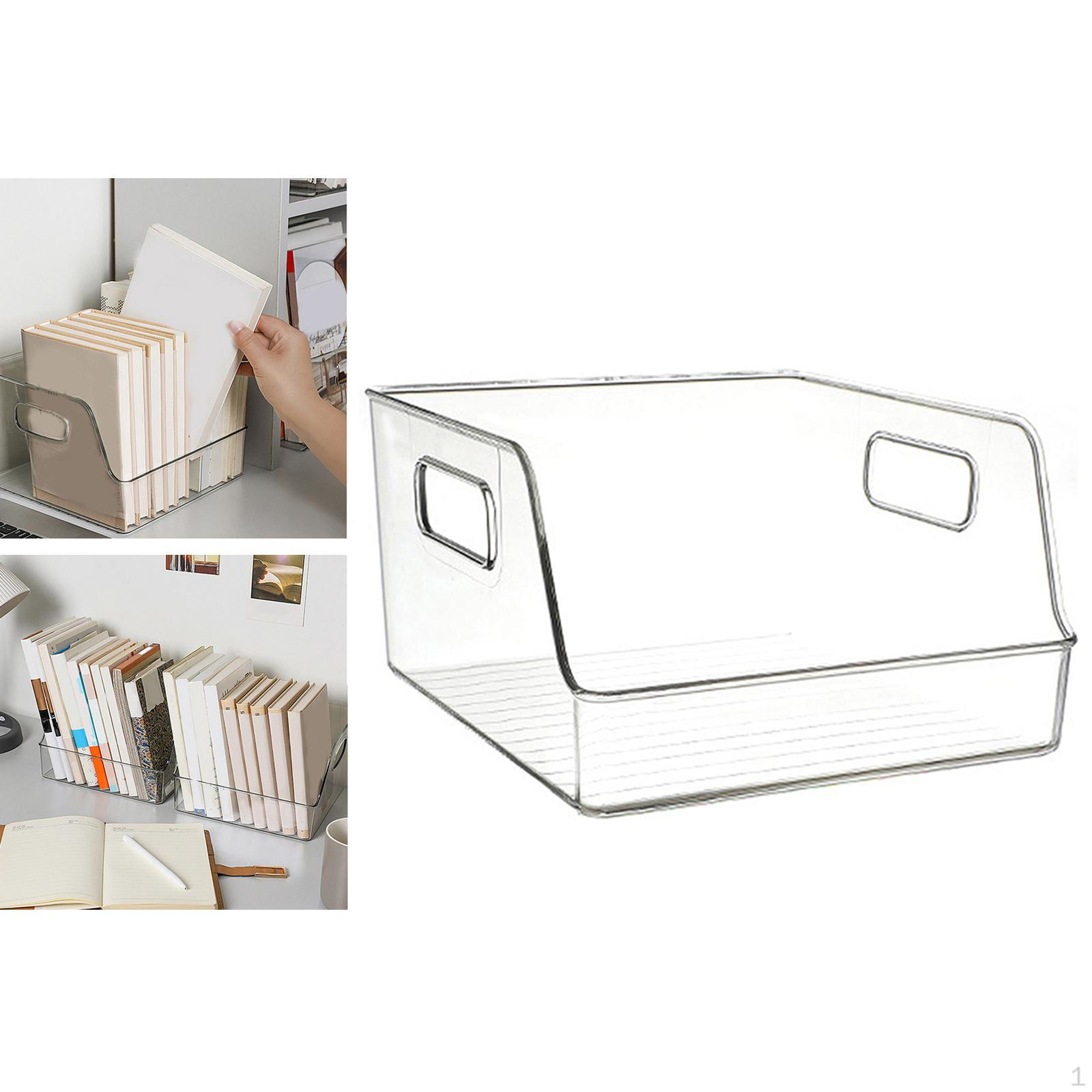 

Контейнер для хранения книг, органайзер для холодильника, прозрачный ящик для кладовой, дома, кухни 21.5cmx21.5cmx13.5cm