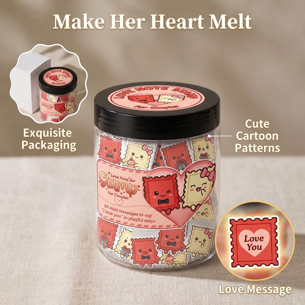 LLove Letter Jar Fun Encouragement Surprise Greeting Card Creative Gift Decoration Paper 60 Pieces Per Pack.