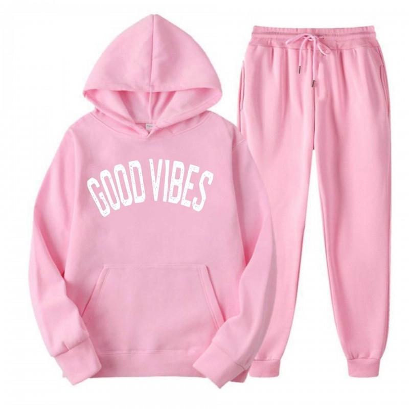 2026 Mens Tracksuit Set Hooded Sweatshirt Pants Winter Fleece Lined Casual Sportswear