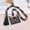 Pumpkin Black Cat Halloween Wooden Bead Garland Halloween Bead String  Bracelet Making Accessory