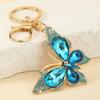 Light Luxury Butterfly Keychain Crystal Pendant Rhinestone Butterfly Keychain Colorful Diamond Butterfly Pendant Sparkling Bag Charm Gift for Women