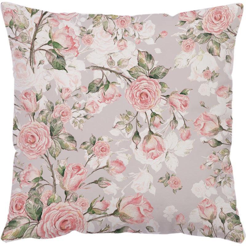 Luxury Home Decor Pillowcase Office Sofa Car Cushion Cover Rose Flower Print