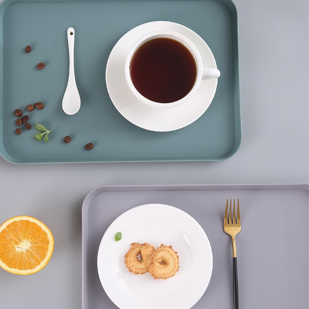 Plateau rectangulaire en plastique multifonctionnel pour diverses utilisations Plateau à thé rectangulaire en plastique Plateaux de cuisine