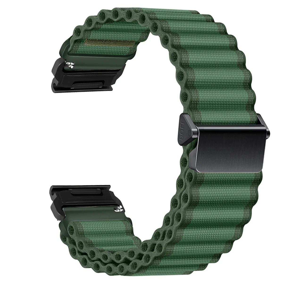 

22 26 мм Для Garmin Океанський Нейлоновий Швидкознімний Fenix 8 47 51 мм Ремінець 5 5XPlus 6XPro 7XPro Браслет для Годинника Instinct1 2 Tactix7 Браслет на зап ястя 26mm