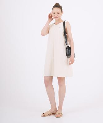 A Bon Fisherman Nylon Sleeveless Mini Dress Ivory