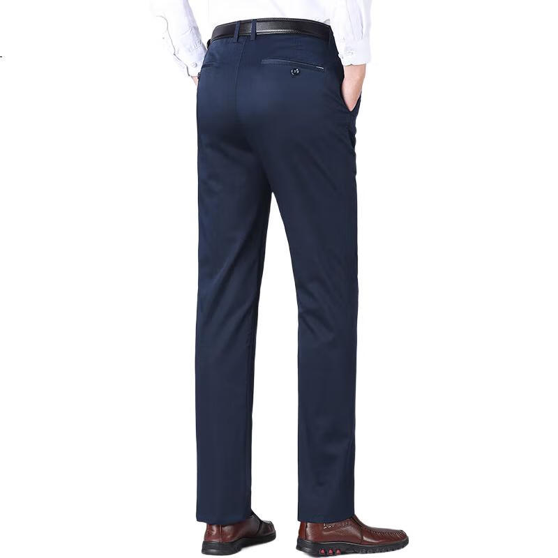 TUCANO Casual Pants for Men, Business Formal Wear, Dad Style, Wrinkle-Free Dress Pants, Spring And Summer Lightweight Trousers, Black, Size 29