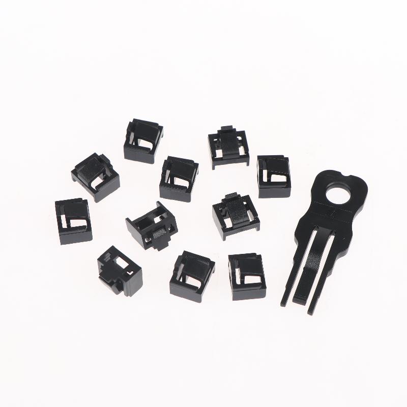 10Pcs Rj45 Port Lock With 1Key Ethernet Hub Port Rj45 Female Anti Dust Cover Cap Protector Compatible With Computer Router