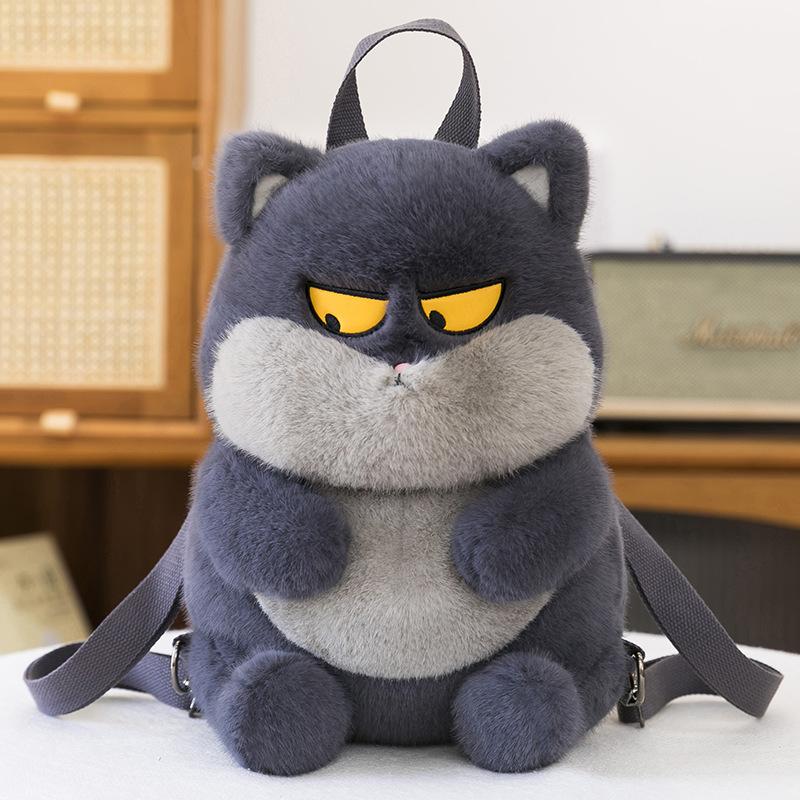 New High-value Pull Cat Backpack for Children and Girls Birthday Gift Pull Cat Backpack Plush Doll