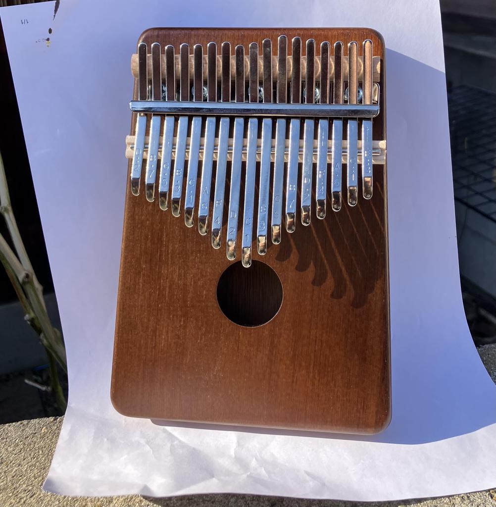MIYINGE Kalimba in Acacia Wood Box with Scale Thumb Japanese Sheet Music Instrument 17 Tuning and 17-Note - Pre-tuned, Markings, Piano, Included,