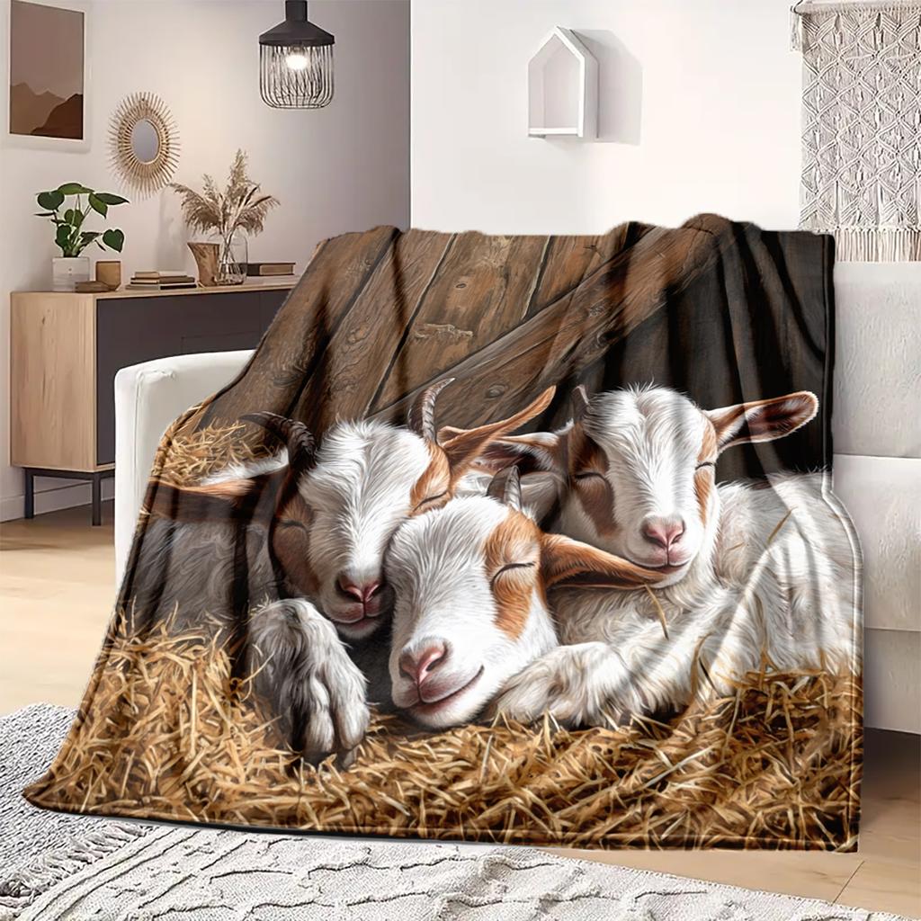 1Pc Cartoon Print Flannel Blanket, High Quality Comfortable for All Seasons, Home Decor, Warmth and Comfort, Perfect for Christmas Birthday Gift