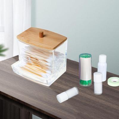 Plastic Swabs Apothecary Clear Toothpick Acrylic Cotton Holder for Organization Countertop