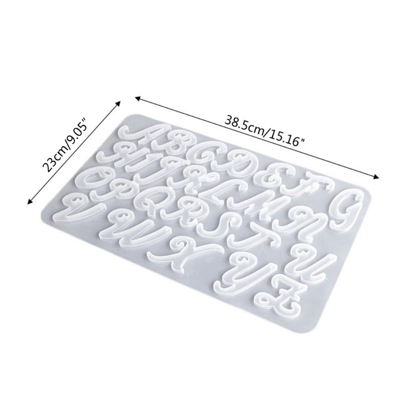 Fashion Reversed Alphabet Mold for Resin Letter Keychain Molds with Hole Epoxy Molds for Keychain Jewelry Making DIY