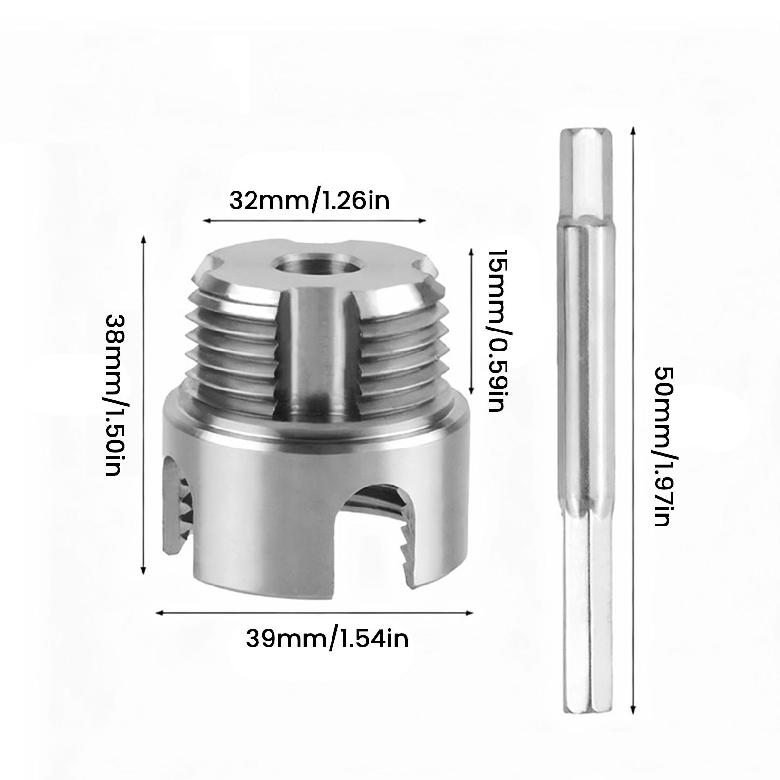 

4 In 1 Water Pipe Wrench Alloy Steel Pipe Threading Wrench Internal & External Threading Tool for Pipeline Repair/Installation