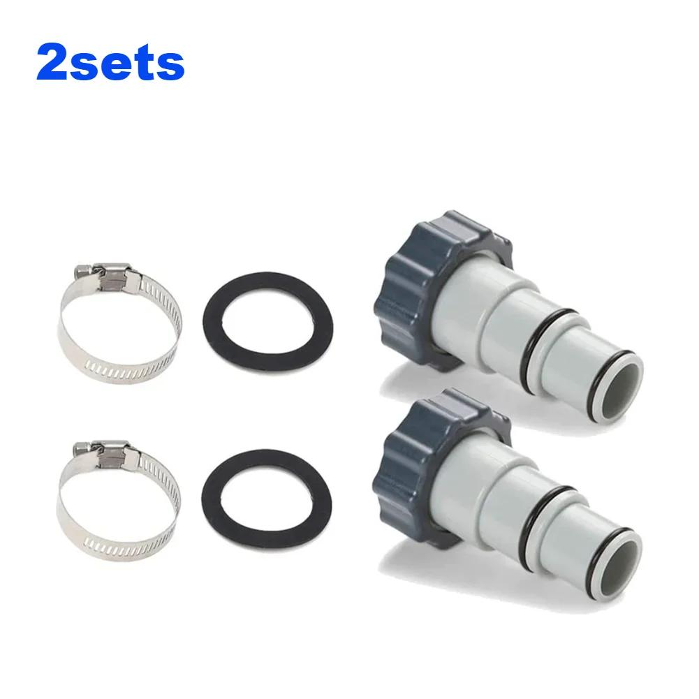Replacement Pool Hose Adapter with Collar for Threaded Connection Pumps Pool Hose Adapter for Intex 4000 2500 2000 1500 ARU