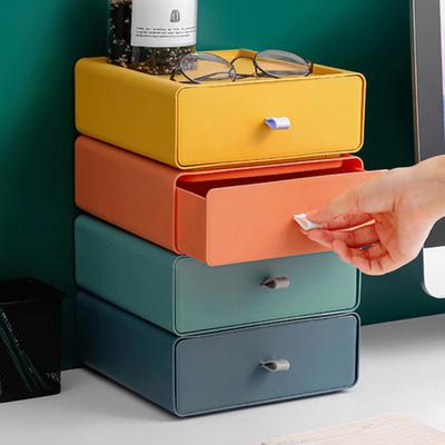 Desktop Cosmetics Storage Box Color Contrast Drawer Storage Shelf Student Desk Stationery Storage Box Office Organizing