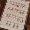 Japanese & Korean Christmas Earrings: Bow, Snowflake, Tree & Candy Cane Designs