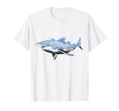 Funny Sea Shark Funny Cute Goods Clothes Story Present Original Summer T-shirt Men's T-shirt