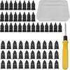 YoRise 60PCS Tire Repair Rubber Nail, Self-Service Vacuum Tire Plug Kit with Screwdriver, Rubber Tires Puncture Screws, Universal Auto Fast Repair