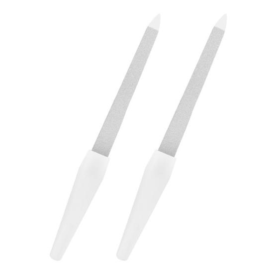 1/2/3Pcs Stainless Steel Nail File Pointed Tip Non-Slip Ergonomic Handle Men Women Gel Acrylic Fingernail File Board Manicure Pedicure Tools