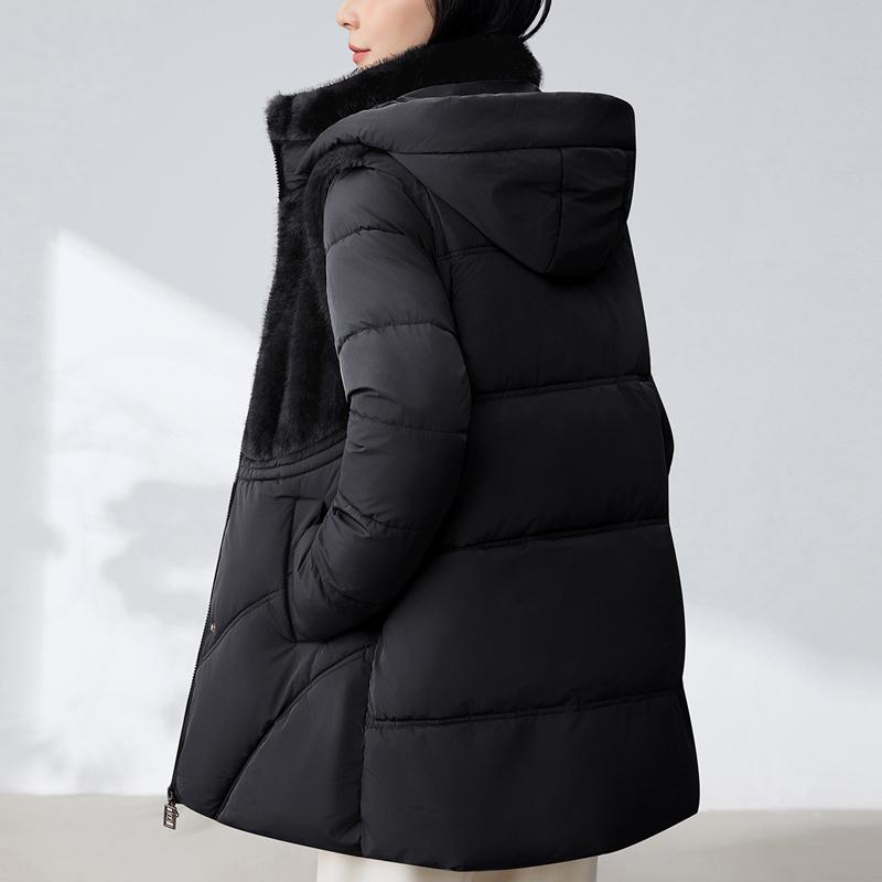 Sleeves Detachable Fashion Woman Parkas Winter Coats Hooded Thick Warm Women's Jackets