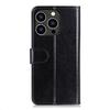 For iPhone 16 Pro Max Wallet Case Crazy Horse Texture Leather Phone Cover