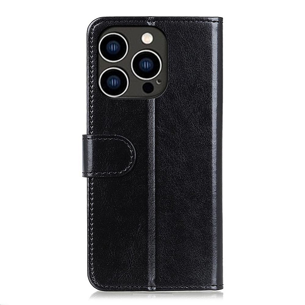 For iPhone 16 Pro Max Wallet Case Crazy Horse Texture Leather Phone Cover