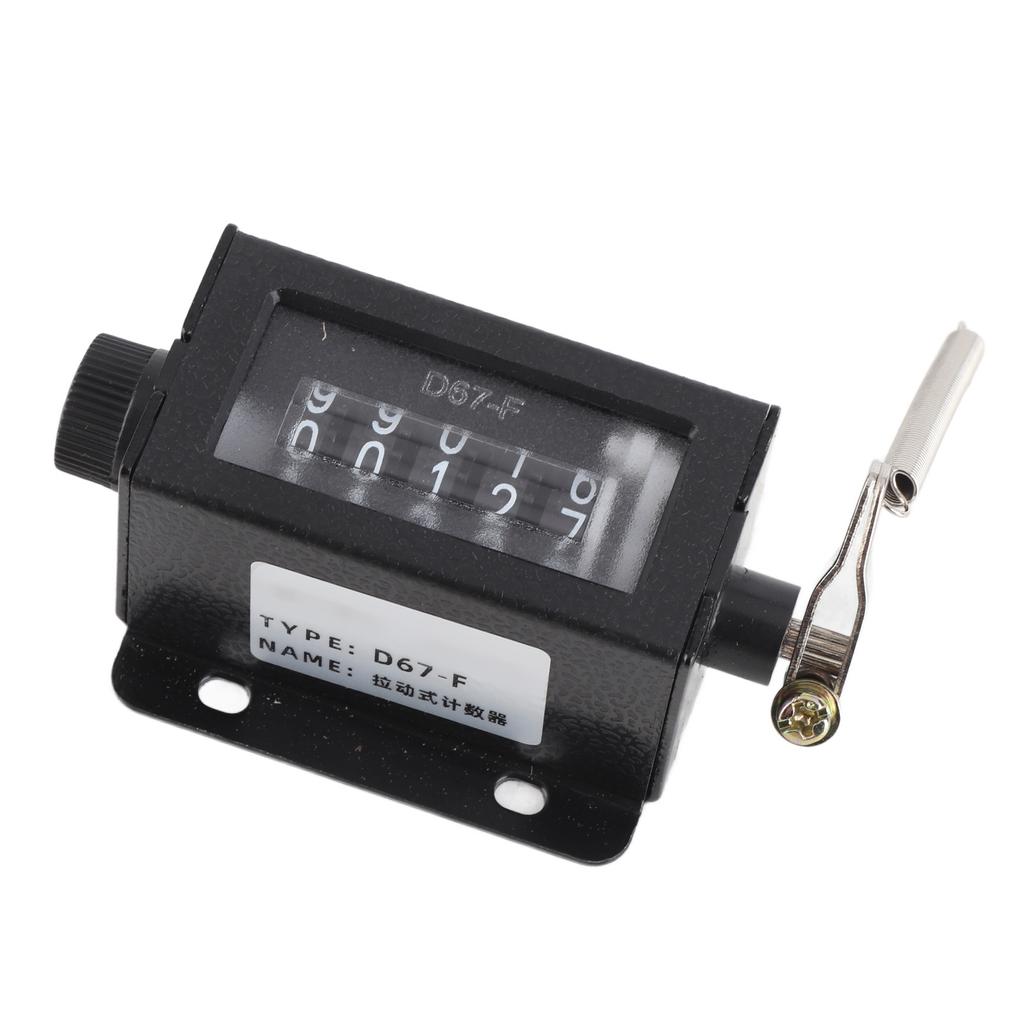 D67F 5 Digit Mechanical Resettable Manual Hand Pull Stroke Tally Counter