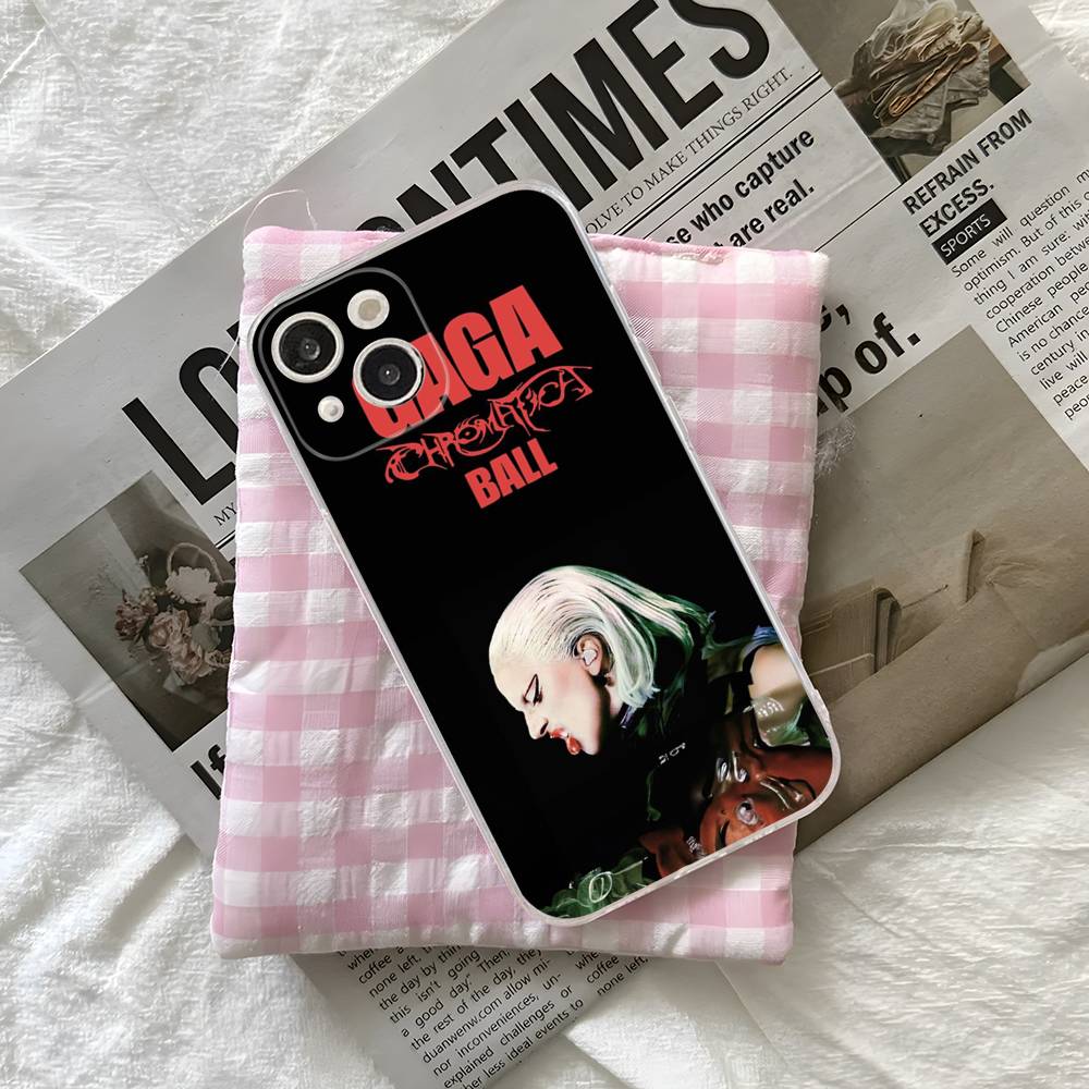 Singer L-Lady G-Gaga For iPhone 17 16 15 14 13 12 Mini 11 Pro Max Transparent Case
