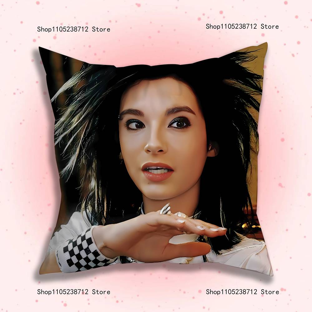 Singer B-Bill K-Kaulitz Anime Pillow Case Anti-dustmite Pillowcase Invisible zipper silky short plush Sofa cushion cover