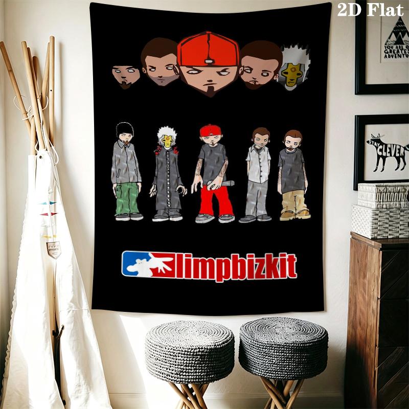 Limp Bizkit Wall Tapestry Aesthetic Wall Hanging Printed Fabric Blanket Decorative Tapestries for Bedroom Living Room Home Decor
