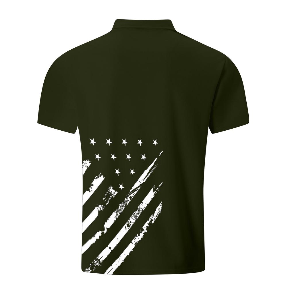 Men's  Golf Shirt Casual Sports V Neck Ribbed  Collar Short Sleeve Fashion Casual Solid Color Plain Spring & Summer Regular Fit