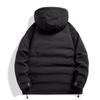 Down jacket men's winter new fashion casual hooded white duck down couple solid color thickened jacket men's clothing