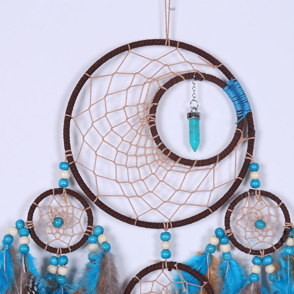 Hanging Wind Chimes Natural Stone Wind Bell Vintage Dream Catcher Outdoor Indoor