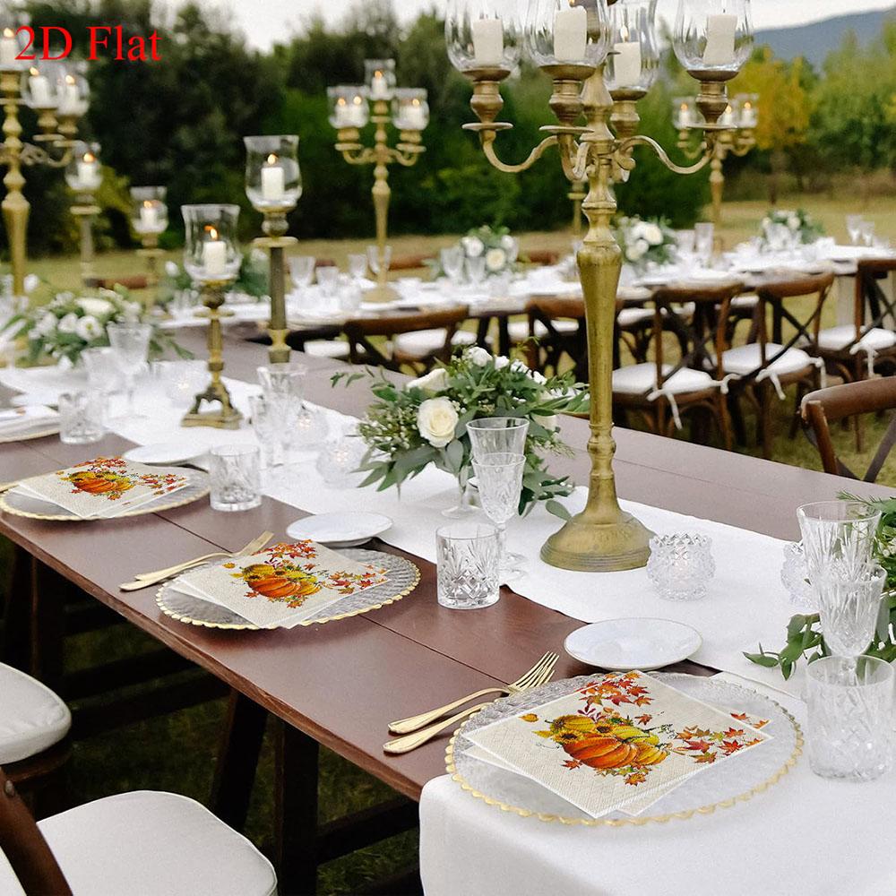 20pcs Disposable Napkins with Wansheng Pumpkin Pattern Print for Wedding,Parties,and Daily Use for Thanksgiving Fall Christmas Table Decoration