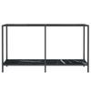 VidaXL Console Table Black 140x35x75.5 Cm Tempered Glass