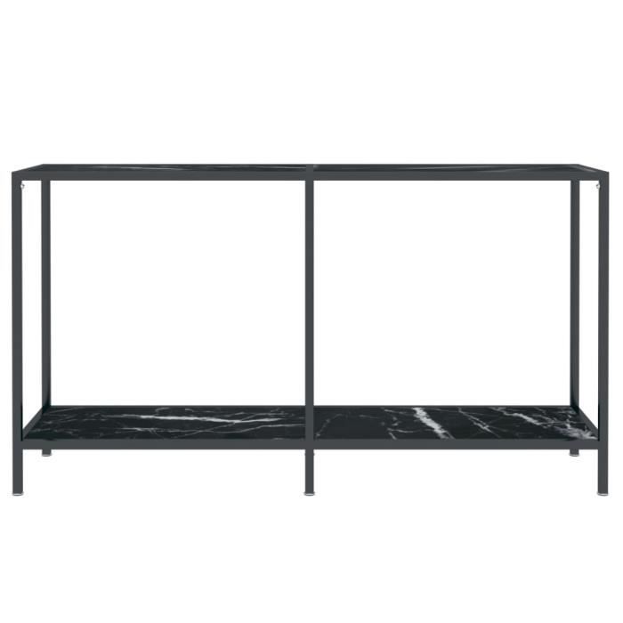 VidaXL Console Table Black 140x35x75.5 Cm Tempered Glass