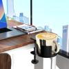 Adjustable Anti Spill Office Desktop Mug Rack with Metal Clamp for Water Bottles and Coffee Cups Storage